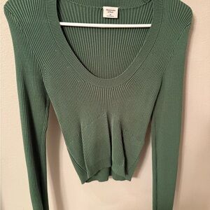 Abercrombie & Fitch Olive Knit Top